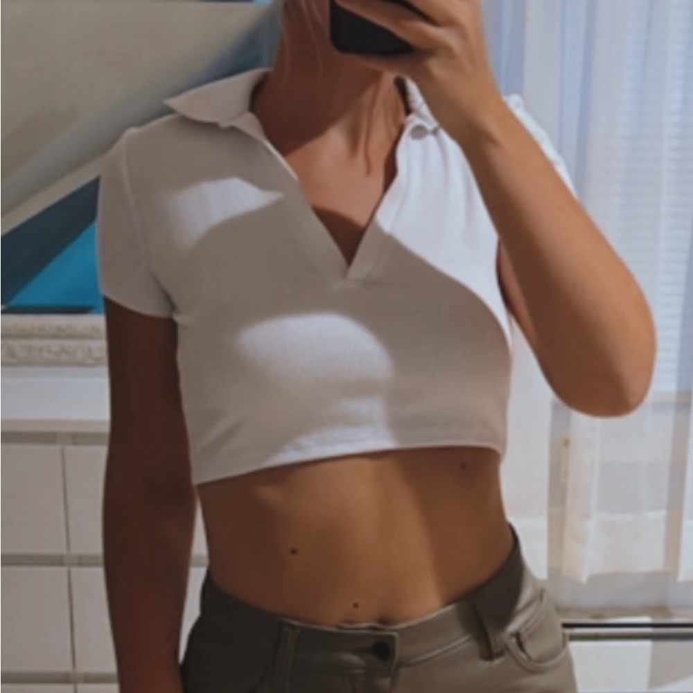 Zara cropped polo